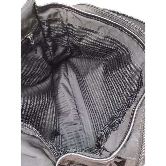 Prada Black Nylon Double Pushlock Flap Closure Messenger Crossbody Bag - Picture 13 of 16